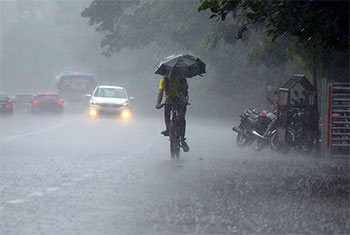 Fairly heavy showers about 75 mm expected in several areas today 