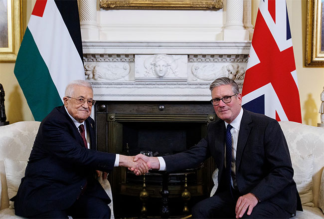 British PM set to announce recognition of Palestinian state today