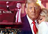 Trump hails Charlie Kirk as American hero as thousands fill memorial service
