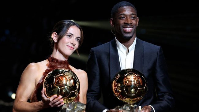 Frances Ousmane Dembl, Spains Aitana Bonmati win 2025 Ballon dOr