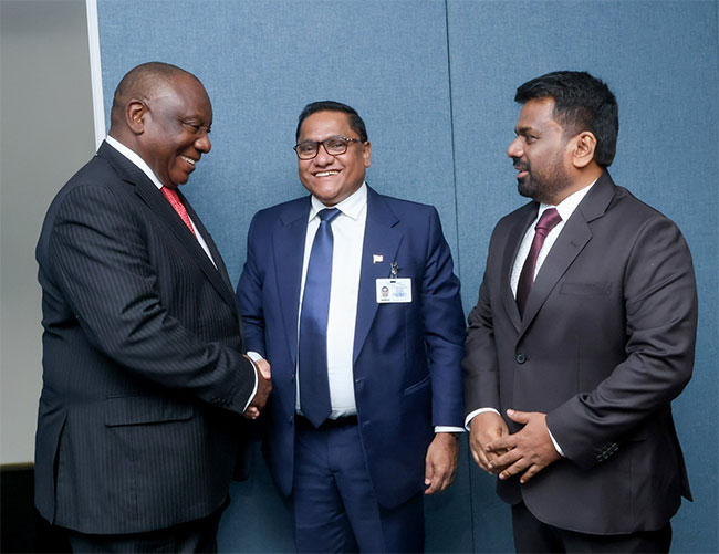 President Anura Kumara meets his South African counterpart Cyril Ramaphosa in New York