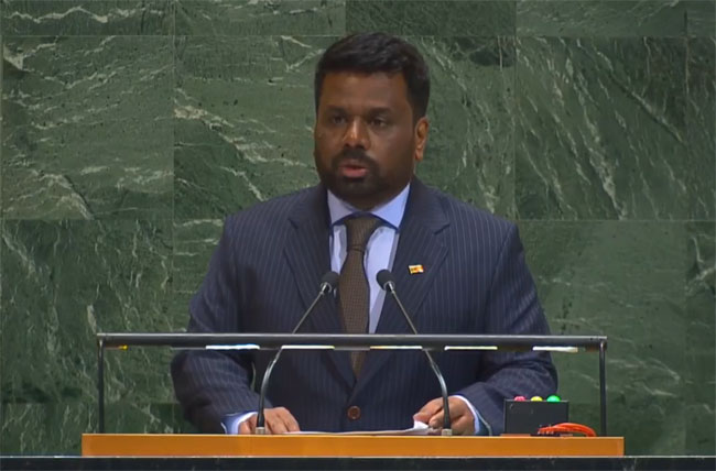 President Dissanayake addresses UN General Assembly