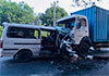 Three dead and four injured in head-on collision between lorry and van in Thalawa