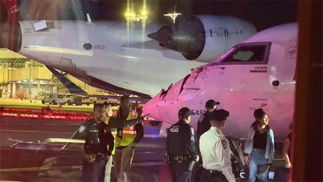 2 Delta planes collide on Tarmac at New York Airport