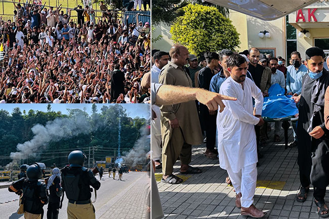 Protests in Pakistan-administered Kashmir leave 4 people dead and over 100 injured