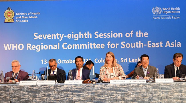 Health Minister elected chair of WHOs 78th South-East Asia Regional Committee session