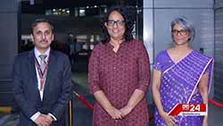PM Harini lands in New Delhi for maiden visit to India after assuming office (English)