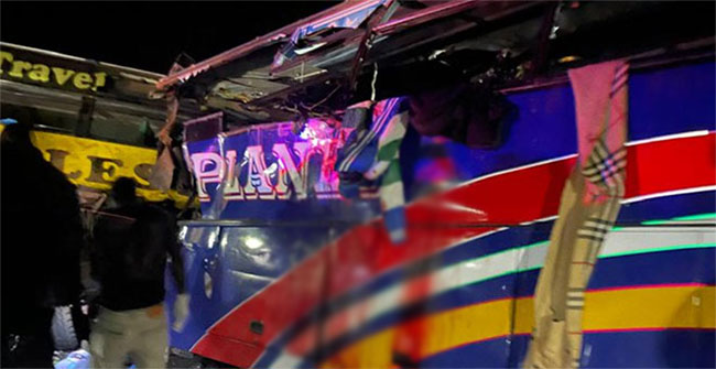 At least 63 die in Uganda highway crash as two buses collide head-on