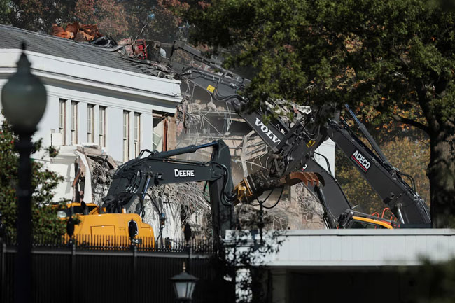 White House East Wing will be torn down fully to make way for Trump ballroom