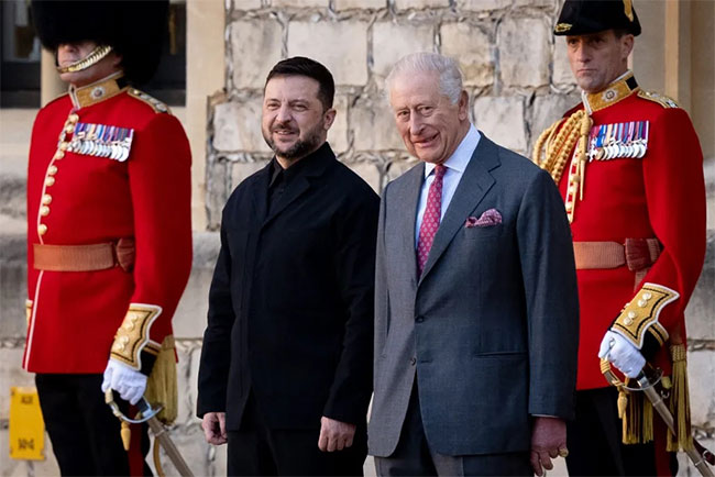 King Charles hosts Ukraines Zelensky at Windsor Castle