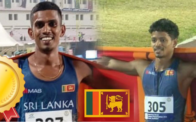 Chamod and Pasindu win gold, Viknaraj clinches silver at South Asian AthleticsChampionship
