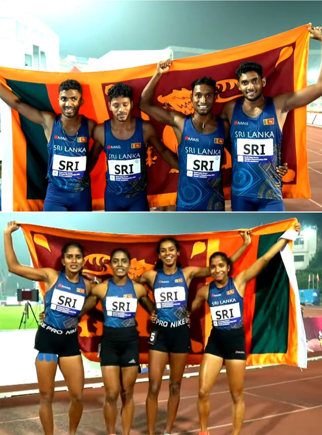 Sri Lanka men and women storm to 4x100m relay gold in Ranchi