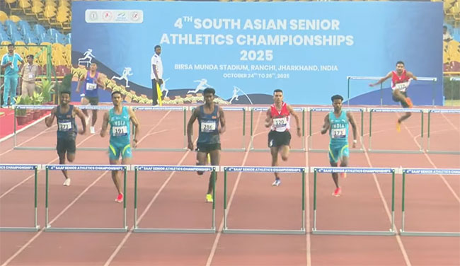 South Asian Athletics C’ships: Ayomal Akalanka wins silver in 400m Hurdles in Ranchi