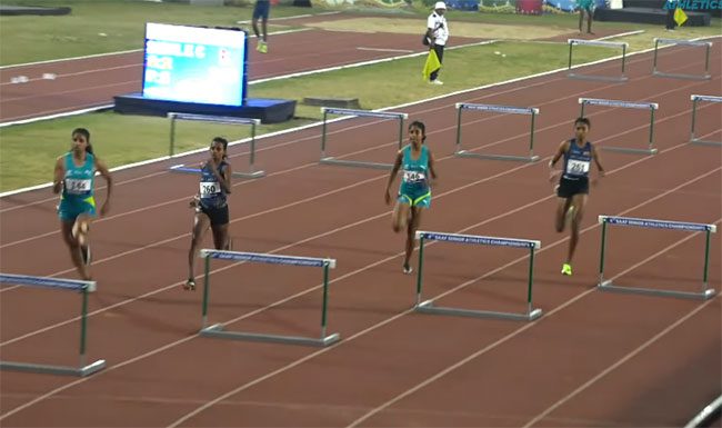 South Asian Athletics C ships- Dasuni Kaushalya wins gold in Women s 400m Hurdles in Ranchi South Asian Athletics C ships- Dasuni Kaushalya wins gold in Women s 400m Hurdles in Ranchi