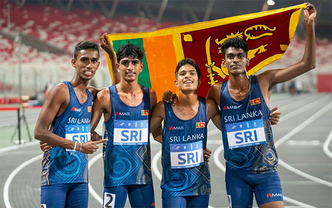 Sri Lanka secures silver in Boys  Medley Relay event at Asian Youth Games Sri Lanka secures silver in Boys  Medley Relay event at Asian Youth Games