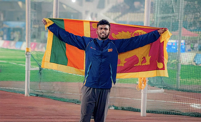 Rumesh Tharanga claims gold in Men’s javelin throw at South Asian Athletics C’ships