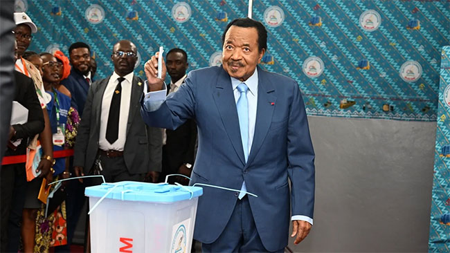 World’s oldest president, Cameroon’s Paul Biya, wins re-election at 92