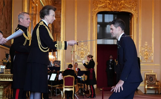 Former England pacer James Anderson receives knighthood