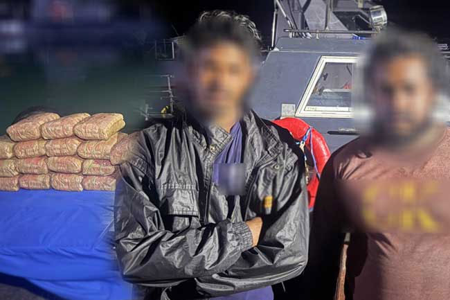 Navy seizes dinghy with Kerala cannabis worth over Rs. 41 million Navy seizes dinghy with Kerala cannabis worth over Rs. 41 million