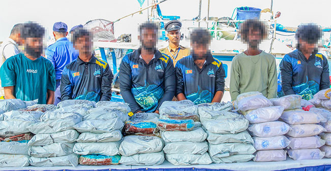 Six arrested in relation to seizure of fishing vessel with over 335kg of narcotics detained for questioning