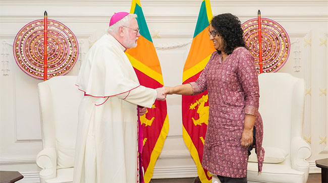 PM Harini meets Vatican FM Archbishop Paul Richard Gallagher