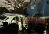 Train crashes into car at railway crossing between Wanawasala and Kelaniya, one injured