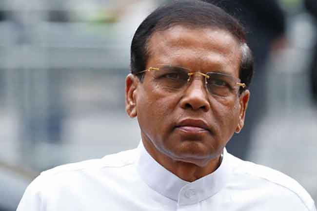 Ex-President Maithripala Sirisena arrives at Bribery Commission