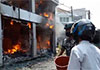 Fire breaks out at row of shops in Ambalangoda