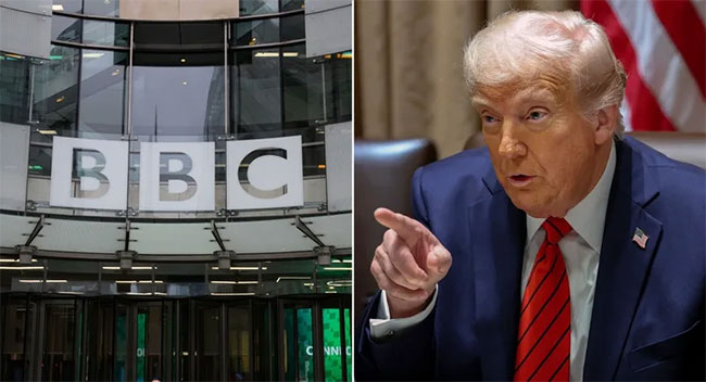 Donald Trump threatens BBC with legal action over speech edit