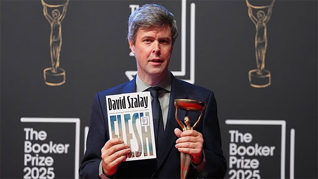 Hungarian-British writer David Szalay wins prestigious Booker Prize for Flesh