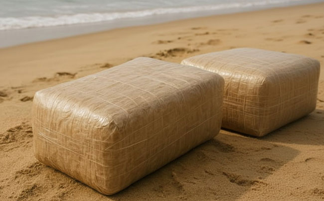 200kg of suspected narcotics found floating at sea off Beruwala