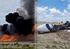 Plane carrying Congo minister, 20 others bursts into flames; skids off runway