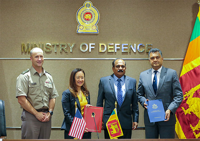 USSri Lanka defense agreement tabled in Parliament for the second time