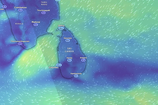 Atmospheric disturbance in the vicinity of Sri Lanka likely to develop into a low-pressure system