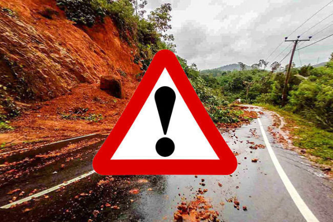 Level 3 (Red) landslide evacuation warning issued to areas in Kandy and Nuwara Eliya
