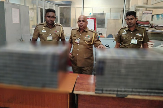 Three arrested at BIA with cigarettes valued at over Rs. 17 mln