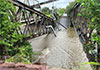 Section of Bentota old bridge collapses due to adverse weather conditions