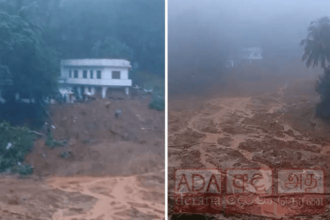 Landslide reported in Ankumbura; many persons reported missing