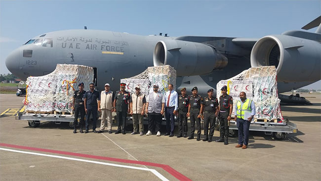 Two more UAE relief aircraft arrive in Sri Lanka