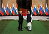 Putin and Modi discuss trade, peace in New Delhi summit