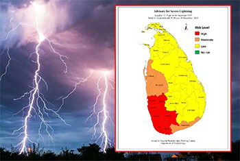 Advisory issued for severe lightning