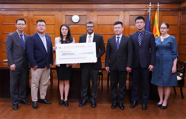 Chinese companies donate Rs. 19.5 million for Sri Lankas disaster relief