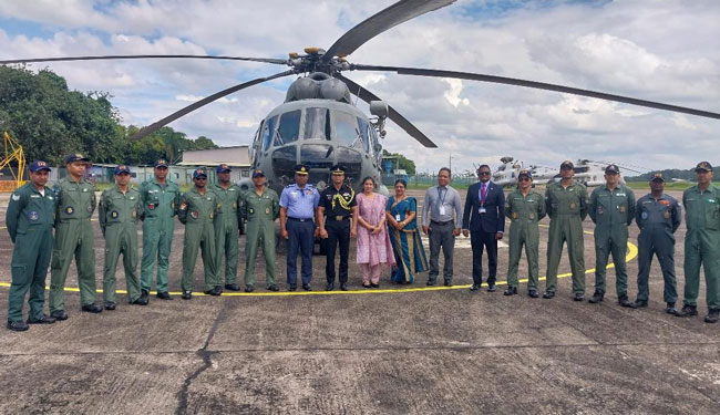 India deploys another helicopter for disaster rescue operations in Sri Lanka