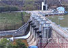 Sluice gate of Upper Kotmale Reservoir opened Sluice gate of Upper Kotmale Reservoir opened