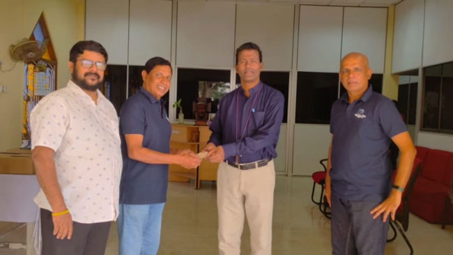 Ride for Ceylon Founder hands over cheque for Rs. 11.9 mln to develop Manipay Green Memorial Hospital