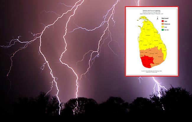 Advisory issued for severe lightning