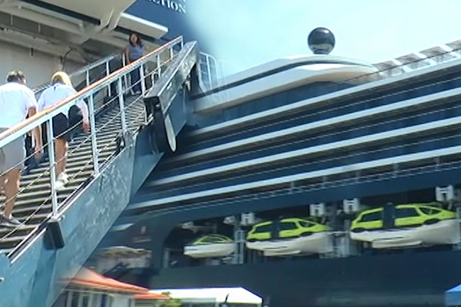 Luxury Cruise Ship with 400 passengers arrives in Colombo