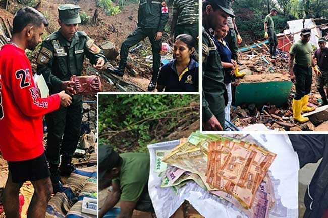 Gold jewelry, cash recovered by Army personnel during disaster relief operation returned to owners