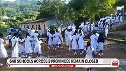 All schools in 6 provinces reopen; Free transport for children in disaster-hit areas (English)