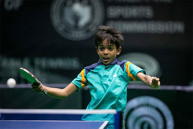 Taavi Samaraweera climbs to No. 1 in U-11 Boys� World Table Tennis Rankings